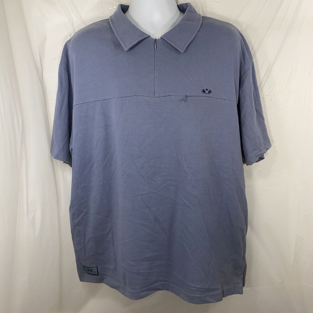 Vintage Walt Disney World Men's XL Short Sleeve 1/4 Zip Polo Shirt Mickey Mouse